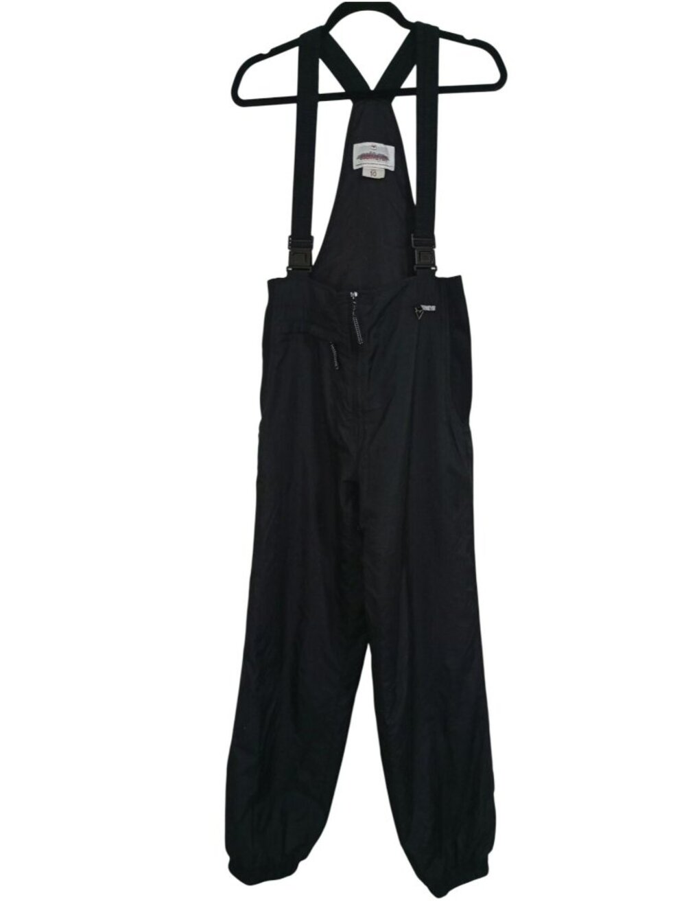 Obermeyer Ladies Black Ski Overalls Jumpsuit With Adjustable Straps Size 10